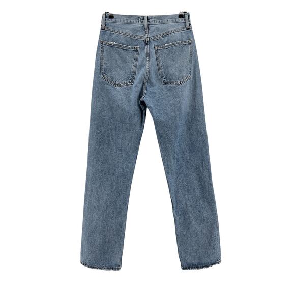 Agolde '90'S' Blue Cotton Pinch Waist Crop Denim Jean Size 26 - Picture 3 of 6